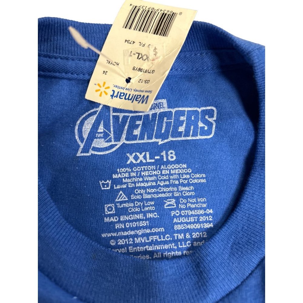 Marvel Avengers T-Shirt Boys Size XXL (18) Hulk, Capt Amer, Ironman NWT - Picture 6 of 6
